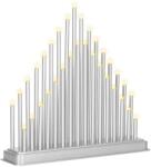 SPRINGOS Adventi Gyertyatartó - 33 LED - Ezüst (CL0855)
