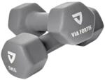 VIA FORTIS Set 2 gantere VIA FORTIS, 2x5 Kg, premium, din fonta cu invelis din neopren (4260712750327)