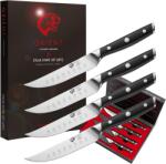 Orient Set cutite pentru friptura Orient, Origin Series, 4 piese, fara zimtare, 13 cm, din otel inoxidabil german X50 Ultra +, negru (5060535841283)