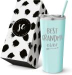SassyCups Cana termos calatorie Best Grandma Ever, SassyCups, mint, otel inoxidabil, 625 ml (810013380903)