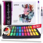 Intrend Set de vopsea tip acuarela Int! rend, 36 acuarele, o pensule 2 x pensule cu rezervor de apa, 15 x hartie pentru desen (4260426119694)