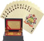 Kurtzy Set Carti de Joc Poker, Kurtzy, Premium, Folie Aurie impermeabila, 9, 5 x 12, 5 x 5 cm, Cutie de Lemn cu Certificat (5055847919287)