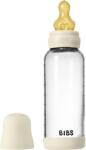 BIBS - Set complet biberon din sticla anticolici cu tetina din latex, flux mediu, 240 ml, Ivory (5020216)
