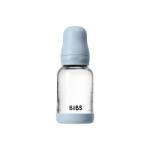 BIBS - Set complet biberon din sticla anticolici cu tetina din latex, flux lent, 120 ml, Baby Blue (5019231)