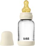 BIBS - Set complet biberon din sticla anticolici cu tetina din latex, flux lent, 120 ml, Ivory (5019216)