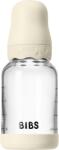 BIBS - Set complet biberon Boheme din sticla anticolici cu tetina din latex, flux lent, 120 ml, Ivory (50192216)