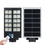 Flippy napelemes utcai lámpa, távirányítóval, mozgás- és fényérzékelővel, rögzítőkonzollal, 800 LED, IP65, ABS, 25AH, 500W, színhőmérséklet 6500K, 67, 6x34, 8x7, 2 cm, üzemidő 10-12 óra, fekete