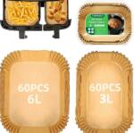 TopEsct Friteuza cu aer cald TopEsct pentru Philips Airfryer si Tefal, 120 bucati, 21x17 cm si 21x11 cm (Topesct-120-af)
