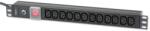 TECHLY I-CASE STRIP-12C 19' Захранваща лента 1U X12 - C13 контакти, C20 щепсел за UPS (I-CASE STRIP-12C)