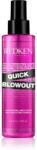 Redken Quick Blowout термозащитен спрей за оформяне с преса и маша за по-бързо оформяне на прическата със сешоар 125ml