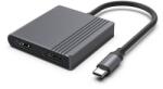 Gembird - USB-C - HDMI + DP adapter, 4K 60Hz, fekete - A-CM-HDMIFDPF-01 (A-CM-HDMIFDPF-01)