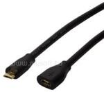 LogiLink USB 2.0 kábel, Micro-USB/M - Micro-USB/F, fekete, 1 m (LOGILINK_CU0121) (LOGILINK_CU0121)