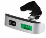 Cyrax digitális kézi mérleg, hordozható mérleg, poggyászmérleg, 50 kg kapacitás, tára funkció fekete-fehér, 12, 5 x 2, 8 x 2, 8 cm (126170)