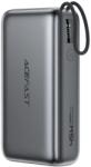 ACEFAST - Powerbank (M34) - teleszkópos kábel, Type-C, Gyors töltés, PD45W, 20000mAh - Szürke