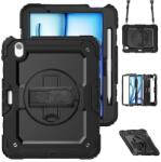 Gigapack Defender műanyag tabletvédő ütésállóság kitámasztó 360° kézpánt vállpánt Apple IPAD Air 11 (2024) fekete GP-181442 (GP-181442)