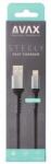 AVAX Töltőkábel, USB-A - lightning (Apple), 20W, 1, 5 m, AVAX "CB314 Steel", acélszürke (AXCB401G) - primatinta