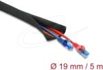 Delock Kábelvédő hüvely önzáró kétrétegű kopásjelzővel 5 m x 19 mm fekete DL19023 (DL19023) - ipon