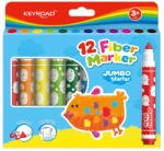 Keyroad Rostirón, filctoll készlet erős, vastag hegyű 12 db/bliszter Keyroad Jumbo Starter vegyes színek (KR971739) - web24