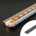 Phenom LED aluminium profil takaró búra - fekete - 1000 mm (41025A1-hez), 41025M1-BK