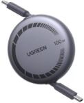 UGREEN Cablu de date Ugreen Nexode USB-C la USB-C PD Fast Charge, retractabil, 100W, 1m (Gri)