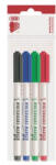 ICO Tábla- és flipchart marker készlet, 1-1, 5 mm, kúpos, ICO "Slim M", 4 különböző szín (9580045004) - nyomtassingyen