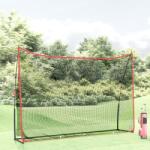 vidaXL Plasă antrenament golf, negru și roșu, 305x91x213 cm, poliester (93751)