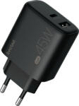 Beclad Incarcator retea Beclad, 45W, GaN, Fast Charging, USB-C, USB-A, Black (BE-PT745BG-GR)