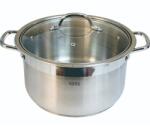 Voltz Дълбока тенджера Oliver Voltz OV51211D24, 9 l, 24 cm диаметър, неръждаема стомана, капак със стъкло с отвор, инокс (OV51211D24)