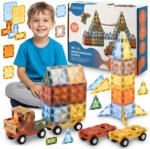 RicoKids Mágneses építőkocka készlet, Ricokids RK-766, oktató, kreatív, fejlesztő, gyerekeknek (TE776600)