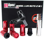  D1Spec Kerékanya 2In1 M12X1, 25 Piros (DS-NK-192)