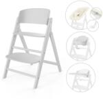 Cybex Scaun masa bebe cu sezlong inclus Cybex Click & Fold 4 in 1 All White, de la nastere, pliabil, reglabil, evolutiv (524000857) Scaun de masa bebelusi, inaltator