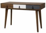 Jumi íróasztal, 3 fiókkal, 120x55x75 cm, modern MDF fa design, világos tölgy szín