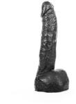 All Black Dildo Realist All Black PVC Negru 21 cm
