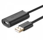 Ugreen active cable usb 2.0 extension cable 480 mbps 5 m black (us121 10319)