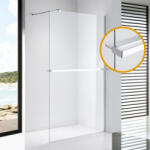 STUXI Milano Plus Walk-in zuhanyfal, 120x200 cm, 8 mm vastag vízlepergető biztonsági üveggel, 200 cm magas, króm profillal és távtartóval (TL-6615-120-TL-6615C-2-TL-6615C-3-TL-6615C-6)