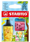 STABILO Szövegkiemelő készlet, 2-5 mm, STABILO "Boss Mini Animal Vibes", 3 különböző szín (07/03-73) - mystock