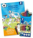 STAEDTLER Színes ceruza készlet, hatszögletű, színezőfüzettel, STAEDTLER "Noris® Colour 185", 12 szín (185 SET10) - mystock
