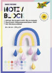  Dekorkarton, 2 oldalas, 24x34 cm, 270 g, 20 lap, FOLIA "Basic Rainbow", 20 különböző minta (48249) - mystock