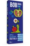BOB SNAIL Fruit Rolls, Rulou din fructe, gustare din fructe, cu mere si afine, 30 g (1100038901)