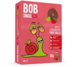 BOB SNAIL Fruit Rolls, Rulou din fructe, gustare din fructe, cu mere si capsune, 10 buc, 100 g (1100038906)