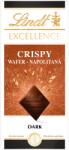 LINDT Excellence Crispy Wafer Dark, tableta de ciocolata, neagra, cu napolitana, 100 g (1100039226)