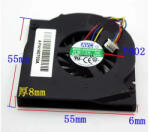 Sunon AVC BAAA0508R5H P002 series Intel NUC Dell 55*55*8mm DC 5V 0.5A 4 pin processzor/CPU hűtő/ventilátor/fan