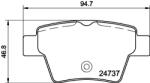 MINTEX Fékbetét készlet MINTEX MDB2951 for CITROËN, PEUGEOT, BYD (MDB2951)