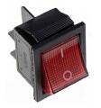 GBC Intrerupator 15A-250V ON-OFF cu retinere 4PINI 28x22mm LED rosu KCD4 GBC 24.2315. 00 (24.2315.00)