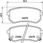 MINTEX Fékbetét készlet MINTEX MDB2799 for KIA, HYUNDAI (MDB2799)