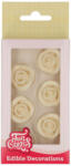 FunCakes ehető rózsadekoráció, fondant, fehér, 6 db (F50890)