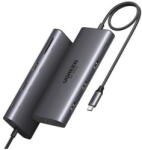 UGREEN Hub USB-C Revodok Pro 210 CM639, 1 x USB-A 3.0 - 2 x USB-A - 2 x USB-C - 2 x HDMI - 1 x RJ45 - 1 x SD - 1 x microSD, Gri (UGR5684) - pcone