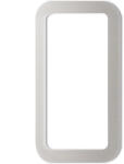 KWS kagylófogantyú szögletes 120x65mm öntapadós alumínium ezüst eloxált (SCH-102232979)