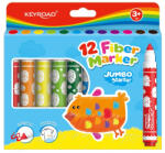 Keyroad Rostirón, filctoll készlet erős, vastag hegyű 12 db/bliszter Keyroad Jumbo Starter vegyes színek - suplix