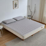 Sincere Furniture [Új modell] Ice Silk prémium nyári hűsítő matracvédő jégselyem felülettel, mosható kivitelben, gumipántos rögzítéssel, 2 db párnahuzattal, egyszemélyes és kétszemélyes méretben | Sincere Szürke / 90x2